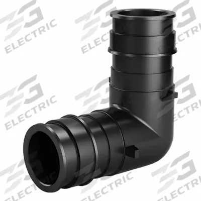 ZURN Barbed Fitting Elbow: 19/32 in ID x 19/32 in ID x 3/4 in Pipe Size, Barbed - Expansion Polymer Barbed Tube Fittings