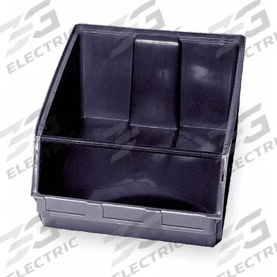 QUANTUM STORAGE SYSTEMS Shelf Bin: 29 in Overall Lg, 18 3/8 in x 11 7/8 in, Black - Recycled Plastic Shelf Bins