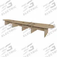 REGENCY Conference Table: Oval, Laminate/Melamine, Noble Oak, 240 in Overall Lg, 52 in Overall Wd (MPN LCTRT24052NO). Key specifications — attr987891: Slab Leg; attr987894: Laminate; attr987867: PVC; attr987857: REGENCY; attr987872: Laminate.