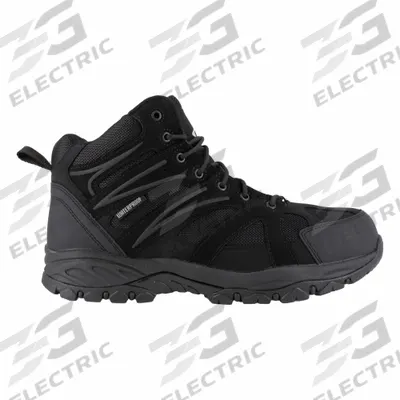 KNAPP Hiker Shoe: Men's, Size 7, M, Black, Removable Insole - Hiker-Style Safety-Toe Work Boots & Shoes