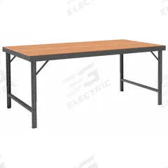 DURHAM MFG Work Table: Adj Ht, Hardboard, 96 in x 36 1/4 in, 2,000 lb Overall Load Capacity (MPN WBF-TH-3696-95). Key specifications — Brand: DURHAM MFG; Unit Type: Not Expandable or Modular.