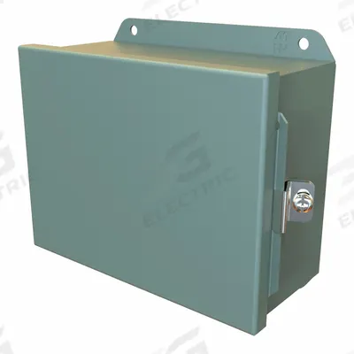 HAMMOND Electrical Enclosure: Steel, 6 in x 8 in x 4 in, NEMA 12/13/3R/4, Solid Cover - Steel Washdown Enclosures