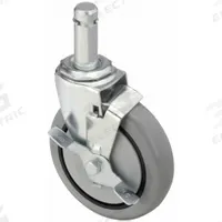 APPROVED VENDOR Stem Caster: Swivel, Side Brake, 5 in Wheel Dia., 1 1/4 in Wheel Wd, Polyurethane (MPN 32J933). Key specifications — attr1111099: APPROVED VENDOR; attr1111095: Gray; attr1176855: Swivel with Brake.
