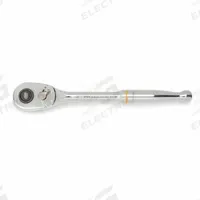 GEARWRENCH Hand Ratchet: Pear, Reversible, 11 in Overall Lg, Full Polish Chrome, 4° Min Arc Swing (MPN 81309T). Key specifications — attr1205598: Reversible; attr1205605: Quick-Release Included; attr1205626: Full Polish Chrome; attr1228094: Standard Length; attr1205607: Pear; attr1205624: GEARWRENCH.