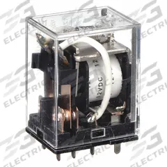 OMRON General Purpose Relay: PCB Mounted, 10 A Current Rating, 12V DC, DPDT, 8 Pins/Terminals (MPN LY2-0-DC12). Key specifications — Brand: OMRON; Base Type: Square; Mounting Style: Printed Circuit Board; Electrical Connection: Printed Circuit Board; Manufacturer Part Number: LY2-0-DC12; Operating Current: 7.5 A at 110V AC (Inductive Load); Series: LY Series.