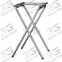 AMERICAN METALCRAFT Tray Stand: Steel, Chrome, 15 in Overall Wd, 31 in Overall Ht, 15 in Overall Dp (MPN TRSD1815). Key specifications — Material: Steel; Product Type: Tray Stand; Brand: AMERICAN METALCRAFT; Color: Chrome.