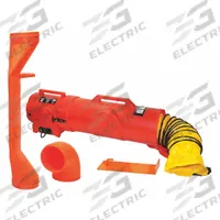AIR SYSTEMS INTERNATIONAL Confined Space Fan Kit: 12 V DC, 8 in Duct Dia, 1/4 hp Horsepower, Red (MPN CVF8D25KIT). Key specifications — Brand: AIR SYSTEMS INTERNATIONAL; Includes: Saddle Vent; Operating Voltage: 12 V DC with Vehicle Battery Hookups.