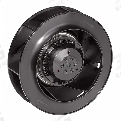 EBM-PAPST Motorized Impeller: 365 cfm Airflow @ 0.000 in SP, Permanent Split Capacitor - Motorized Impellers