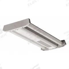 LITHONIA LIGHTING LED High Bay: 25 5/8 in Lg, 11,856 lm, 4000K, 10 ft – 20 ft Mounting Ht, 77 W, Gen (MPN IBG 12L MVOLT). Key specifications — attr1260469: 120 to 277V AC; attr1260477: (4) Lamp T8 HBF; attr1260467: LITHONIA LIGHTING; attr1260503: 4000K.