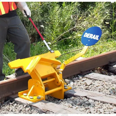 ALDON Rail Track Derailer: Derailer, Two-Way Hinged, 5 mph Speed - Max, Sign Included - Derailers & Rerailers