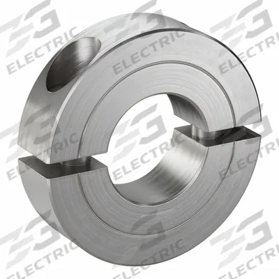 CLIMAX METAL PRODUCTS Shaft Collar: 2-Piece, Inch, Round, Clamp-On, 11/16 in Bore Dia - Stainless Steel Recessed-Screw Shaft Collars