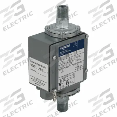 TELEMECANIQUE SENSORS Differential Pressure Switch: 0 psi – 175 psi, 9012G Series - Liquid- & Corrosion-Resistant Machine Tool Pressure Switches