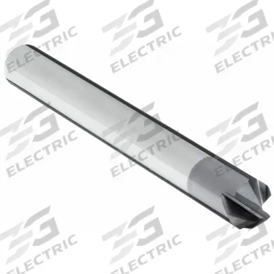 APPROVED VENDOR Chamfer Mill: Carbide, AlTiN Coated, 4 Flute, 90°, 3/8" Mill Dia - Carbide Chamfer Mills