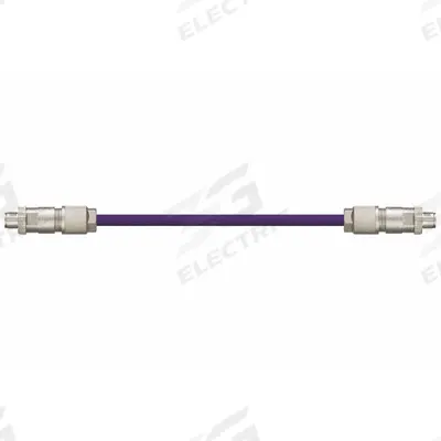 READYCABLE Ethernet Cable: Cat6a, M12 Male Straight x M12 Male Straight, 55 ft Lg - M12 Connector to M12 Connector Cordsets