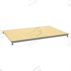 TENNSCO Shelf: 36 in x 24 in, 600 lb Load Capacity, Particleboard, Gray, Shelf (MPN ZAES-3624D). Key specifications — Decking Material: Particleboard; Includes: (2) Beams; Decking Finish: Unfinished; Shelf Configuration: Single Straight; Color: Gray; Frame Material: Steel; Brand: TENNSCO; Frame Finish: Zinc Plated.