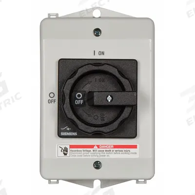 Siemens Safety Switch: Non-Fusible, 63 A, Three Phase - Non-Fusible Disconnect Switches