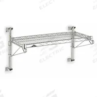 METRO Wire Wall Shelf: 48 in x 24 in, 1 Shelves, 250 lb Load Capacity per Shelf, Post, Silver (MPN SW51C-1-2448). Key specifications — Mounting Mechanism: Post; Material: Steel; Finish: Chrome; Color: Silver; Brand: METRO.
