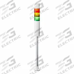 PATLITE Tower Light Assembly: 3 Tier, Sounder Tier Included, IP65, Amber/Green/Red, Direct Wire (MPN LR6-3M2PJBW-RYG). Key specifications — Manufacturer Part Number: LR6-3M2PJBW-RYG; Brand: PATLITE; Operating Voltage: 100 to 240V AC; Light Tier Color: Green.