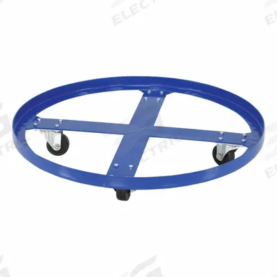 APPROVED VENDOR Drum Dolly: 900 lb Load Capacity, For 55 gal Container Capacity, Round - Cross-Brace Drum Dollies with Support Ring