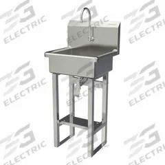 SANI-LAV Wash Station: 43 1/2 in Overall Ht, 17 in Bowl Lg, 7 in Bowl Dp, 2 gpm Flow Rate, 16 ga (MPN 725FK1). Key specifications — Includes Side Splash: Side Splash Not Included; Brand: SANI-LAV.