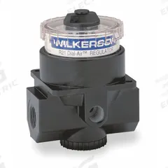 WILKERSON Compressed Air Regulator: Zinc, 1/2 in NPT, 195 cfm, 300 psi Max Op Pressure, Nonrising (MPN R21-04-000). Key specifications — attr111664: No; attr111400: R21; attr111627: WILKERSON.