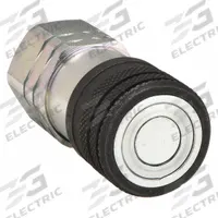 HANSEN Hydraulic Quick Connect Hose Coupling: 1/2 in, Steel, 55 lpm Max. Flow Rate, Push-to-Connect (MPN 12FFS75UN). Key specifications — Coupling Locking Type: Push-to-Connect; Body Material: Steel; Thread Size: 3/4"-16; Brand: HANSEN.