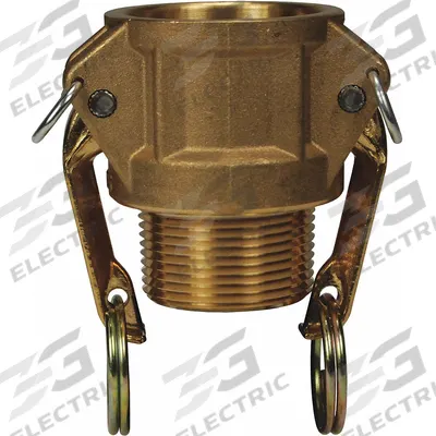 DIXON VALVE & COUPLING Cam and Groove Coupling: 2 1/2 in Coupling Size, 2 1/2 in Hose Fitting Size - Type B Forged Brass Cam & Groove Fittings