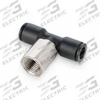 LEGRIS Push-Fit Tee Fitting: 3/8 in OD x 1/4 in Pipe Size, Push-to-Connect x Push-to-Connect x FNPT (MPN 3008 60 14). Key specifications — Brand: LEGRIS; Thread Size A: 1/4".