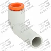 SMC Push-Fit Elbow Fitting: 6 mm OD x 8 mm OD Size, Push-to-Connect x Push-to-Connect, Brass, White (MPN KQ2L06-08A). Key specifications — Brand: SMC.