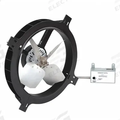 Dayton Attic Exhaust Fan: Gable Mount, Electric Motor, Max. 2,300 sq ft Attic - Gable-Mount Attic Exhaust Fans