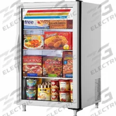 TRUE REFRIGERATION Freezer Merchandiser: 39 7/8 in x 24 1/8 in x 24 5/8 in, White, Swing, 3 Shelves (MPN GDM-07F-HC~TSL01). Key specifications — attr1277723: TRUE REFRIGERATION; attr1277683: R-290; attr1277688: Swing; attr1277691: Yes; attr1277694: White; attr1280729: GDM.