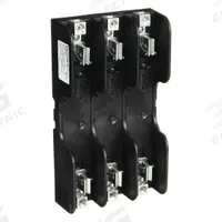 MERSEN Fuse Block: Open Block Design, 3 Pole, 600 V AC, Box Lug, Non-Indicating (MPN 61038). Key specifications — attr233046: MERSEN.