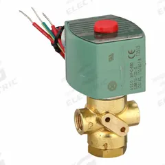 REDHAT Solenoid Valve: 3-Way, Configurable, 1/4 in Pipe Size, 110V AC/120V AC, Direct Mount (MPN 8320G176120/60,110/50DA). Key specifications — Pipe Size: 1/4 in; Voltage: 110V AC; Brand: REDHAT; Coil Enclosure: Without Junction Box.