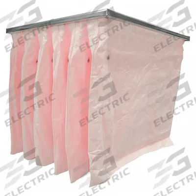 GRAINGER Pocket Air Filter: 24 in x 12 in x 18 in, MERV 13, Pink, Synthetic - MERV 13 Pocket Air Filters