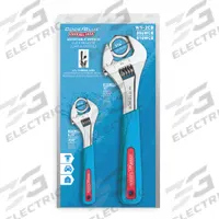 CHANNELLOCK Adjustable Wrench Set: Alloy Steel, Chrome, Cushion Grip Grip, 6 1/4 in to 10 in (MPN WS-2CB). Key specifications — attr309359: Chrome; attr309363: 6-1/4 in to 10 in; attr324924: CHANNELLOCK; attr309358: Alloy Steel.