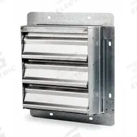 39"H-W 5.75"L Alu Wall Backdraft Dampr: For 36 in Fan, Single Panel, 39 in H, 39 in W, 2 1/2 in D (MPN 4C521). Key specifications — Airflow Direction: Horizontal; Blade Type: Flat Blade; Brand: DAYTON; Maximum Air Velocity: 2500 fpm; Mounting Position: Vertical.