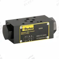 PARKER Pilot Operated Check Valve: 15.9 gpm Flow Rate - Max, 5,075 psi Max Pressure, D03 NFPA Size (MPN CPOM2DDN). Key specifications — attr1018345: D03; attr1018324: PARKER; attr1018320: CPOM2DDN.