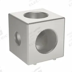 Squared Corner Connector: Squared Corner Connector, 40 Series, 40 mm x 40.1 mm x 40 mm, 2 Holes (MPN 093WW405N08). Key specifications — Material: Aluminum; Brand: FATH INC.; Finish: Lacquer.