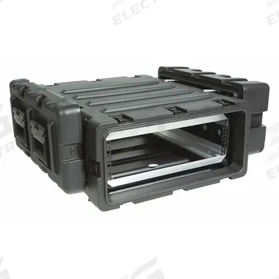 SKB Shock Rack Case: 19 in x 31 in x 15 3/4 in Inside, Black - Protective Rack-Mount Cases