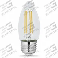 FEIT ELECTRIC Compact LED Bulb: Medium Screw (E26), LED, (B) Bullet, B10, 5.5 W Watt, 2700K, Clear (MPN BPETC60927CAFIL/2/RP). Key specifications — attr233510: B10; attr233525: 120V AC; attr233549: Clear; attr518949: 2700K; attr239859: FEIT ELECTRIC.