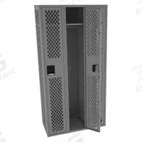 TENNSCO Wardrobe Locker: 36 in x 18 in x 78 in, Ventilated, 1 Tiers, 3 Units Wide, Padlock Hasp (MPN VSL-121872-CMED GRAY). Key specifications — Brand: TENNSCO; Locker Color: Gray; Door Type: Ventilated; Locker Material: Steel; Assembled: Assembled; Number Plate Included: Yes.