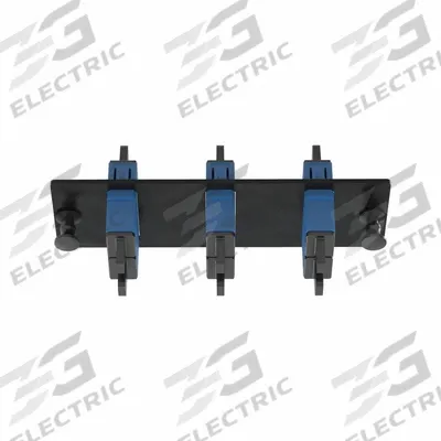 PANDUIT Fiber Optic Adapter Panel: Single Mode, OS2, 3 Fiber Ports, SC, UPC, Duplex - Fiber Optic Adapter Plates