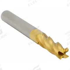 APPROVED VENDOR Square End Mill: Carbide, TiN Coated, 4 Flute, 9 mm Mill Dia, 22 mm LOC, 63 mm OAL (MPN 206-001390A)