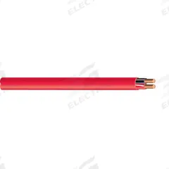 SOUTHWIRE Fire Alarm Cable: 1,000 ft Cable Lg, Riser, Riser, PVC, PVC, Red, PVC, 2 Conductors, Solid (MPN F60001-1A). Key specifications — Brand: SOUTHWIRE; Conductor Gauge: 14 AWG; Jacket Material: PVC; Solid/Stranded: Solid.