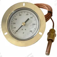 APPROVED VENDOR Analog Panel Mount Thermometer: 100°F to 350°F, ±1°F Scale Division, 3.5 in Dial Dia (MPN 12U623). Key specifications — Brand: APPROVED VENDOR; Accuracy: ±1 °F Scale Division.