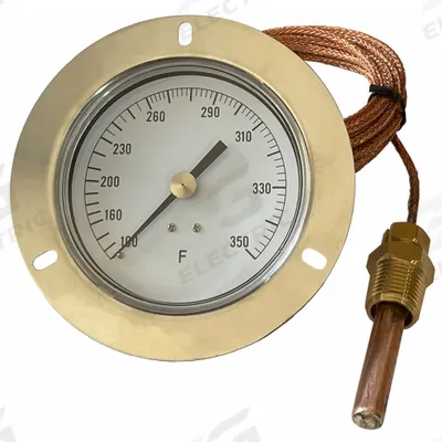 APPROVED VENDOR Analog Panel Mount Thermometer: 100°F to 350°F, ±1°F Scale Division - General Purpose Panel Mount Dial Thermometers