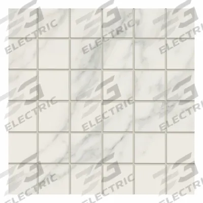 CROSSVILLE Floor Tiles: 12 in Lg, 12 in Wd, Statuario, Mosaic, Unpolished, Statuario - Furnishings, Appliances and Hospitality