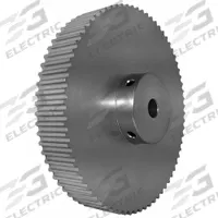 DAYTON Timing Pulley: Modified Curvilinear, Fixed, For GT Timing Belt Section, For 15 mm Belt Wd (MPN 72-5P15M6A12). Key specifications — Brand: DAYTON; Finish: Clear Anodized; For Belt Series: Powerhouse®.