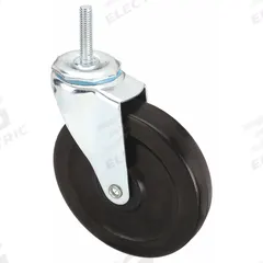 APPROVED VENDOR Stem Caster: Swivel, 5 in Wheel Dia., 1 in Wheel Wd, Rubber, 125 lb Load Capacity (MPN 32J789). Key specifications — Brand: APPROVED VENDOR; Thread Size: 3/8"-16; Roll Up: Swivel.