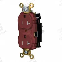 HUBBELL Receptacle: Duplex, 5-20, Red, 125V AC, 20 A, 2 Pole / 3 Wire (MPN HBL5362STRTR)